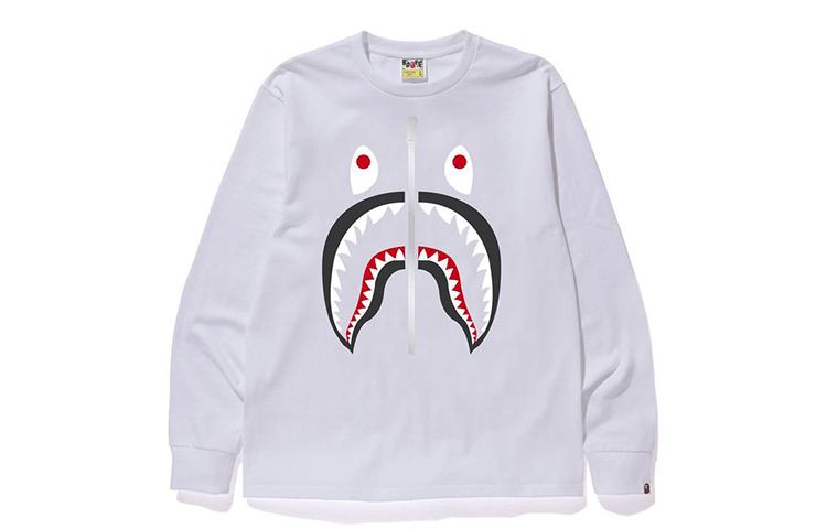 Order BAPE AW19 鯊魚圖案男女款圓領套頭衫 0ZXSMM111010D