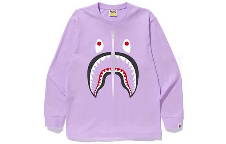 Shop BAPE AW19 鯊魚圖案男女款圓領套頭衫 0ZXSMM111010D