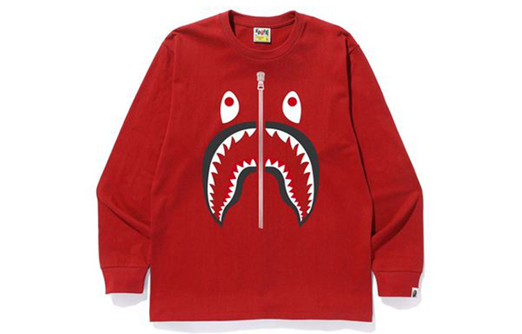 Details for BAPE AW19 鯊魚圖案男女款圓領套頭衫 0ZXSMM111010D