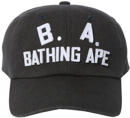 BAPE B.A. Washed Twill Cap 'Charcoal' Buy BAPE B.A. Washed Twill Cap 'Charcoal'