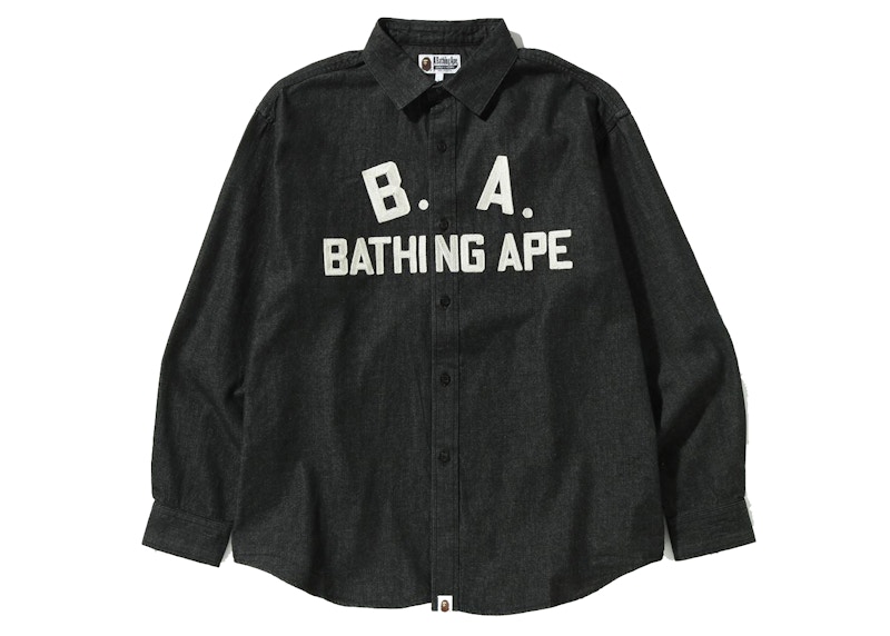 BAPE B.A Loose Fit Denim Shirt 'Black'