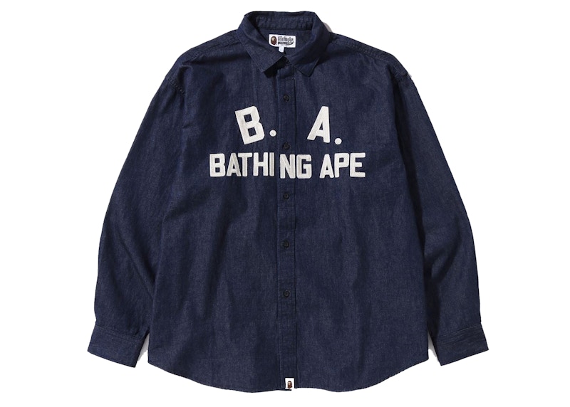 BAPE B.A Loose Fit Denim Shirt 'Indigo'