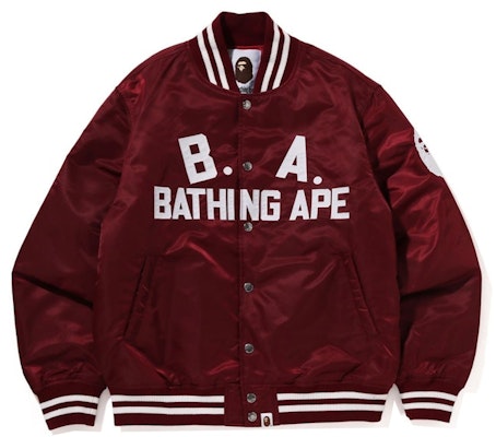 BAPE B.A Nylon Varsity Jacket 'Burgundy' Jaket Varsiti Nylon 'Burgundy'. Buy BAPE B.A Nylon Varsity Jacket 'Burgundy' Jaket Varsiti Nylon 'Burgundy'.