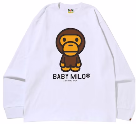 BAPE Baby Milo L/S Tee (SS22) White Buy BAPE Baby Milo L/S Tee (SS22) White