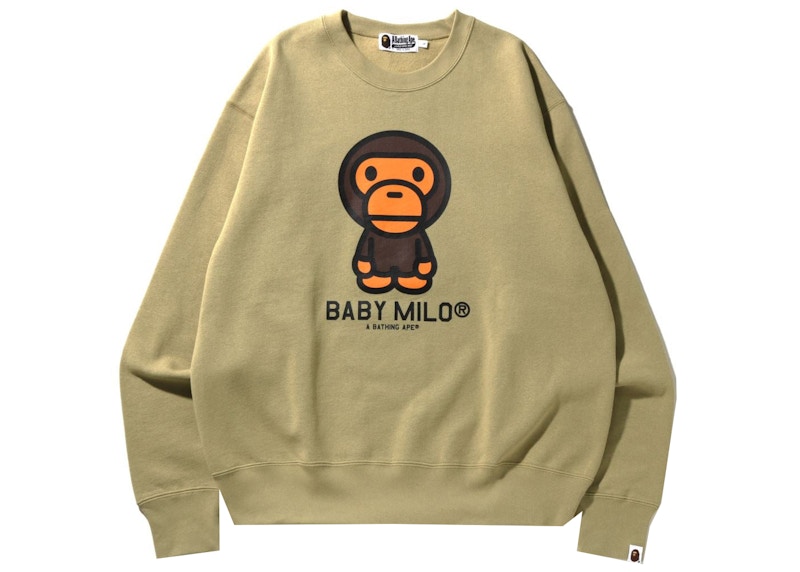 BAPE Baby Milo Relaxed Fit Crewneck Beige