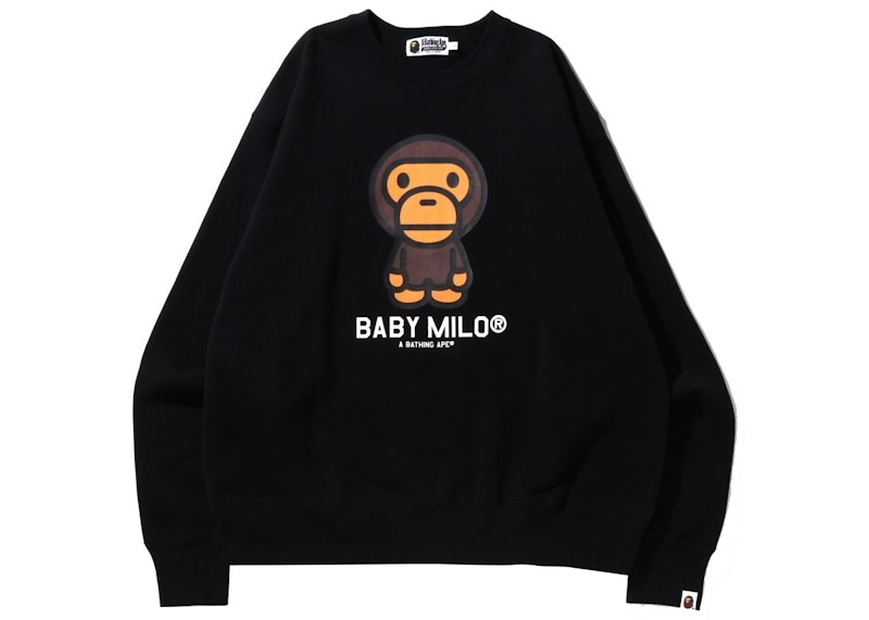 BAPE Baby Milo Relaxed Fit Crewneck Black