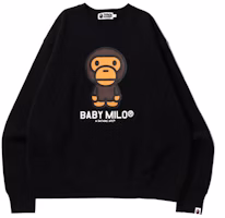 BAPE Baby Milo Relaxed Fit Crewneck Black BAPE Baby Milo Relaxed Fit Crewneck Black