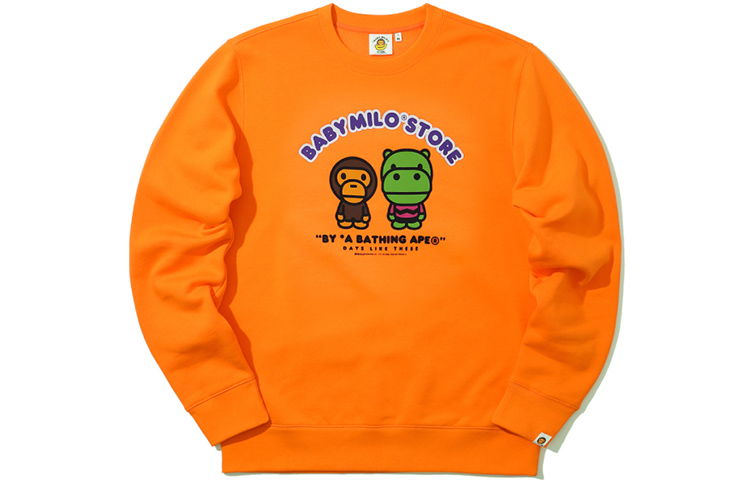 BAPE Baby Milo Store Cartoon Animal Graphic Print Sweatshirt Mens 0MXSW0409112D