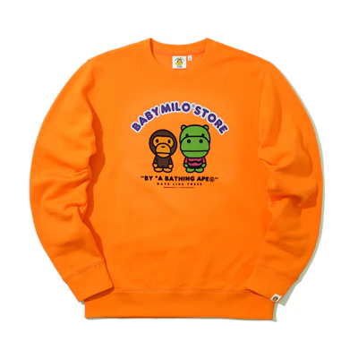 BAPE Baby Milo Store Cartoon Animal Graphic Print Sweatshirt Mens 0MXSW0409112D