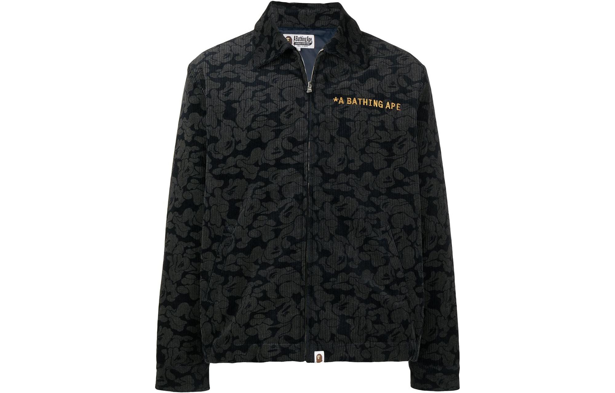 BAPE Back Letter Print Zip-Up Jacket Black () 001LJH801003MNAVY