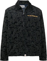 BAPE Back Letter Print Zip-Up Jacket Black () 001LJH801003MNAVY BAPE Back Letter Print Zip-Up Jacket Black () 001LJH801003MNAVY