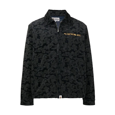 BAPE Back Letter Print Zip-Up Jacket Black () 001LJH801003MNAVY