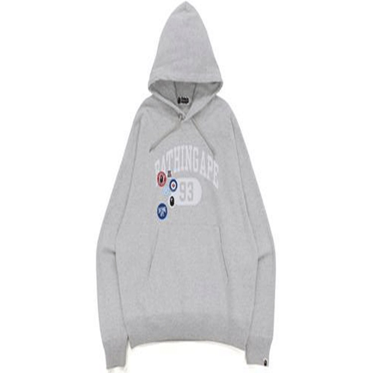 BAPE Badge Pattern Loose Fit Hoodie  Back to School Season. 1h80-114-012 圖 3