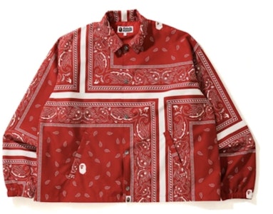 BAPE 迷彩印花寬鬆教練外套 紅色 Buy BAPE 迷彩印花寬鬆教練外套 紅色