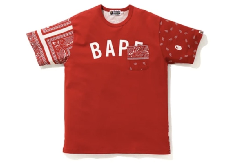 BAPE Bandana Print Tee Red