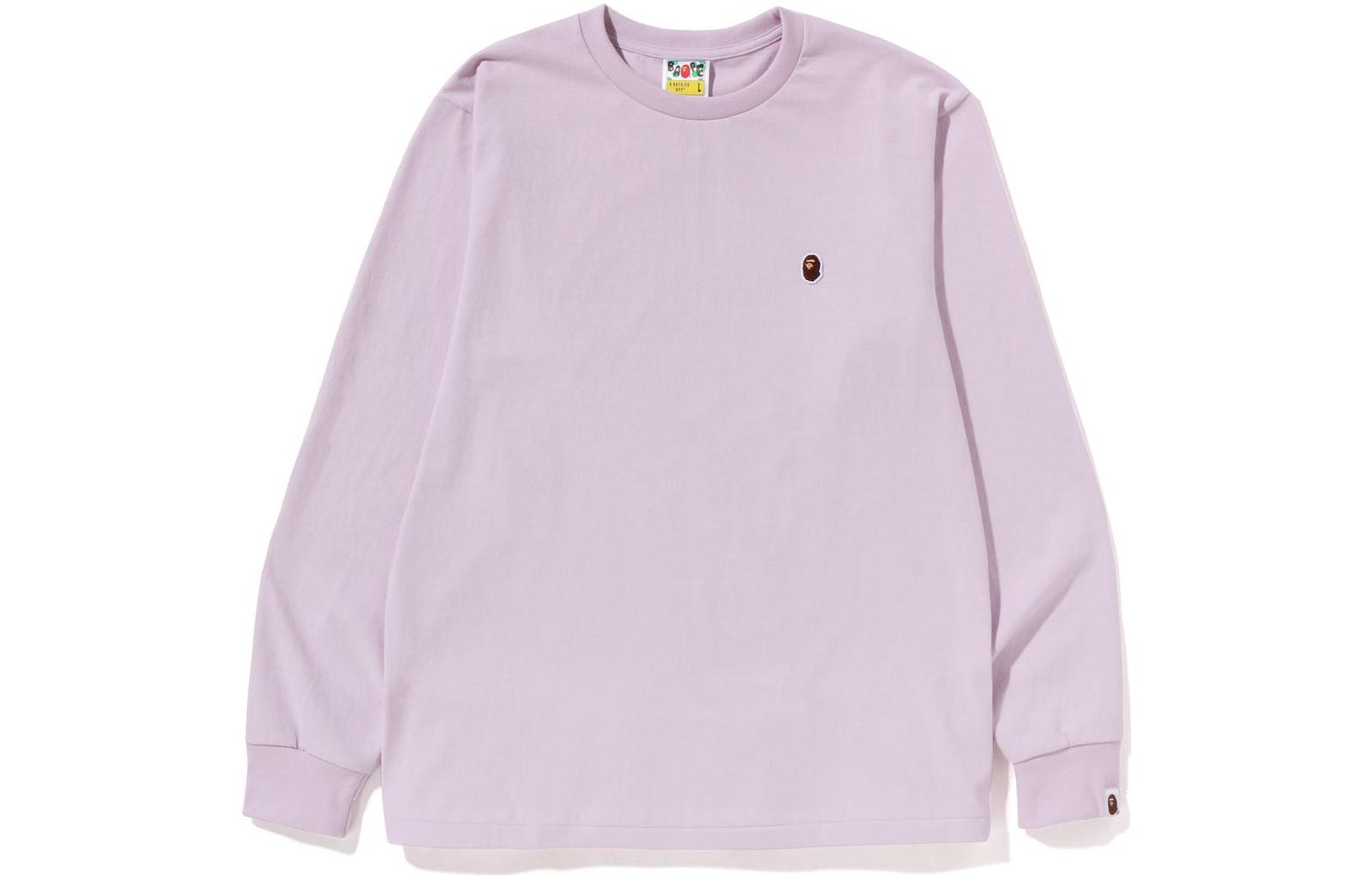 BAPE BAPE Ape Head One Point Embroidered Logo Long Sleeve Tee for Men 1J30-111-011 圖 2