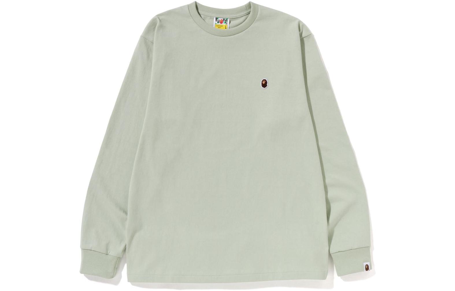 BAPE BAPE Ape Head One Point Embroidered Logo Long Sleeve Tee for Men 1J30-111-011 圖 4