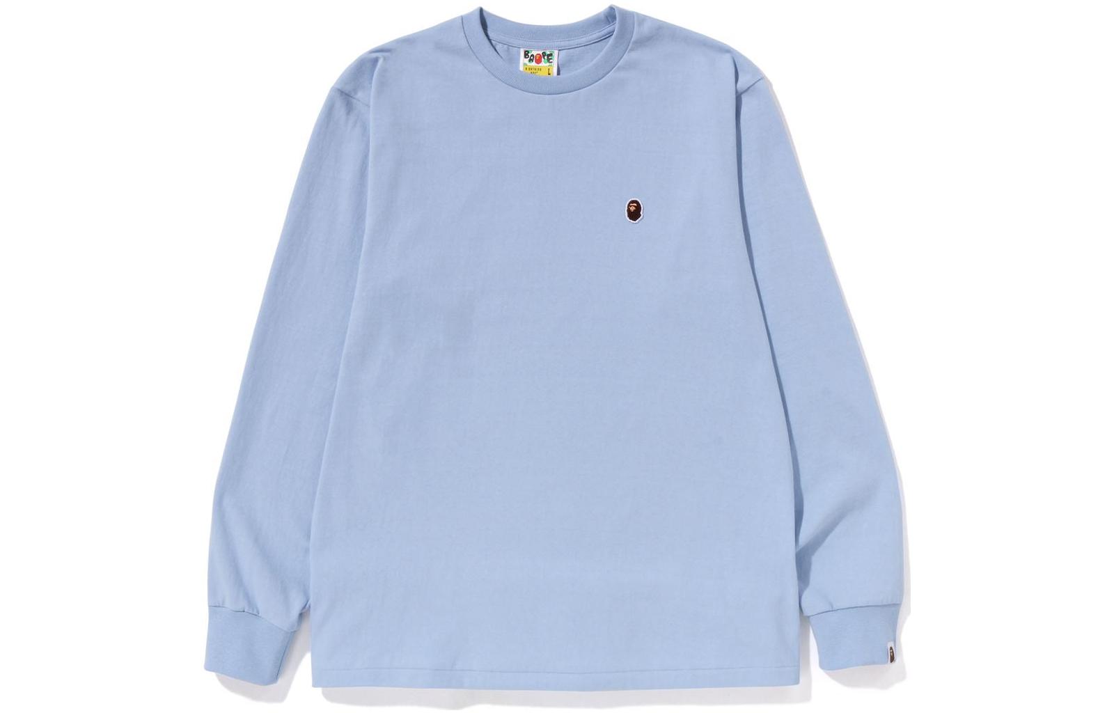 BAPE BAPE Ape Head One Point Embroidered Logo Long Sleeve Tee for Men 1J30-111-011 圖 5