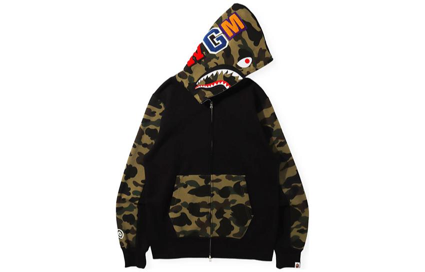 BAPE BAPE Camo Shark Full-Zip Hoodie Mens 0ZXSWM11505XH