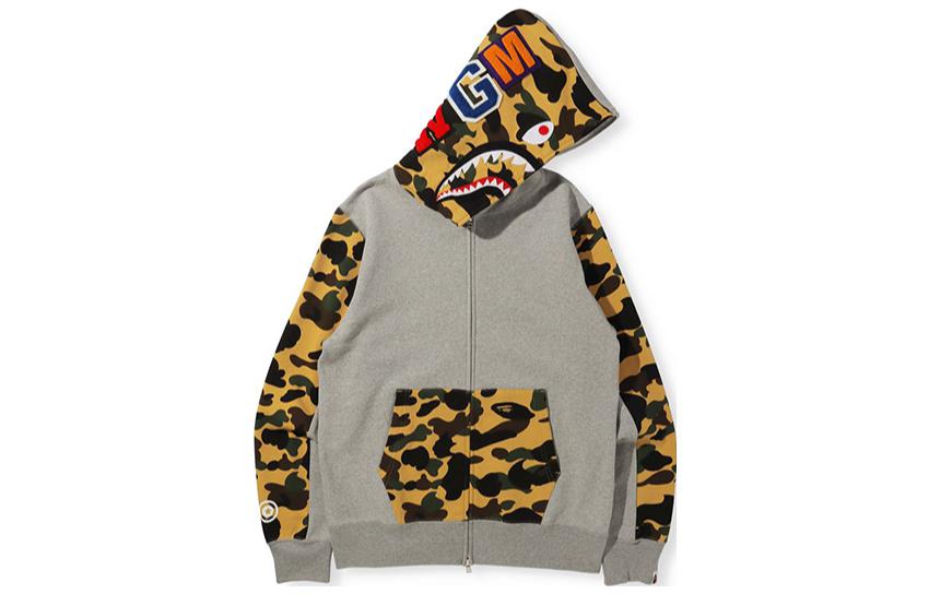 BAPE BAPE Camo Shark Full-Zip Hoodie Mens 0ZXSWM11505XH 圖 4