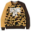 Shop BAPE カモフラージュ ロゴ プリント パッチワーク スウェットシャツ 0ZXSWM113010K