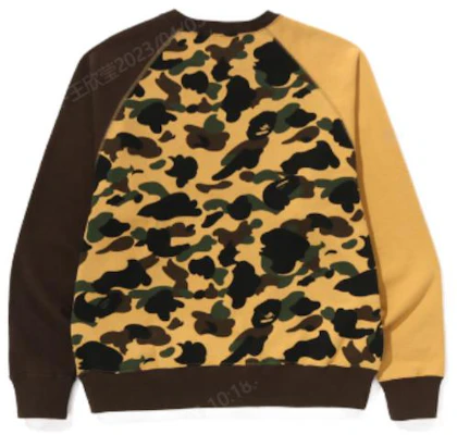 BAPE カモフラージュ ロゴ プリント パッチワーク スウェットシャツ 0ZXSWM113010K Purchase BAPE カモフラージュ ロゴ プリント パッチワーク スウェットシャツ 0ZXSWM113010K