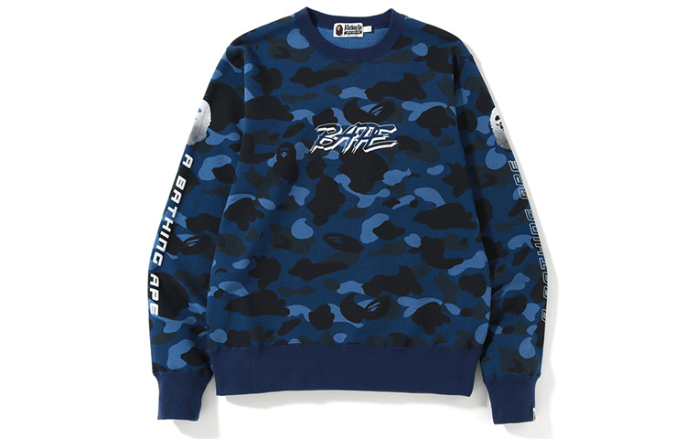 Order BAPE カラー カモ クルーネック セーター ユニセックス ジャカード プルオーバー 0ZXSWM113006D