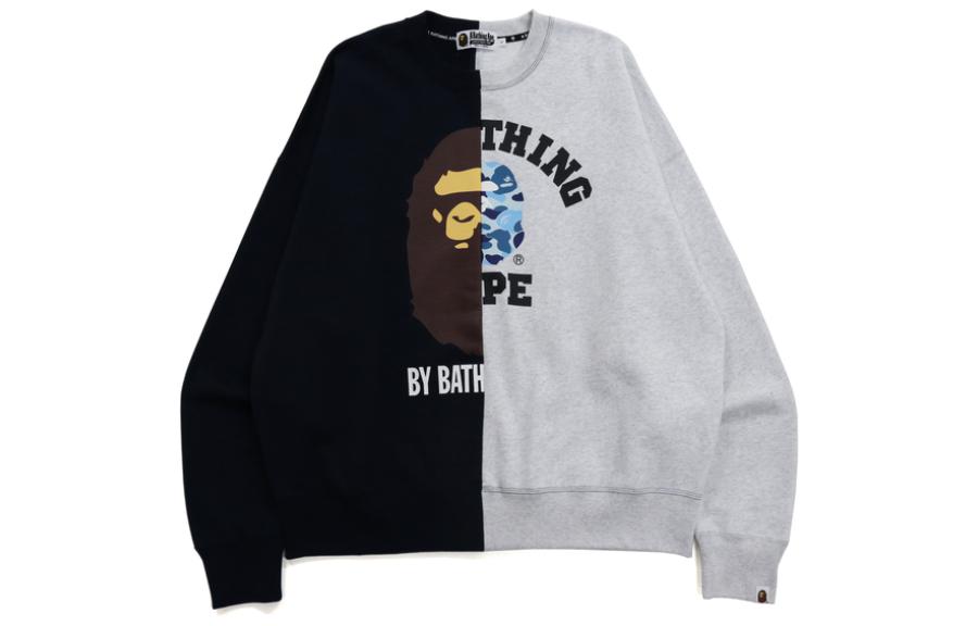 Lookbook Sudadera Hombre BAPE Colorblock Camo Print Crewneck 0ZXSWM11302XH