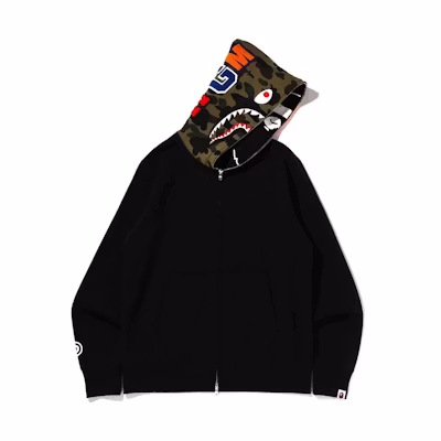 BAPE Bape Crazy Face Shark Full Zip Hoodie Unisex 1I80-115-010