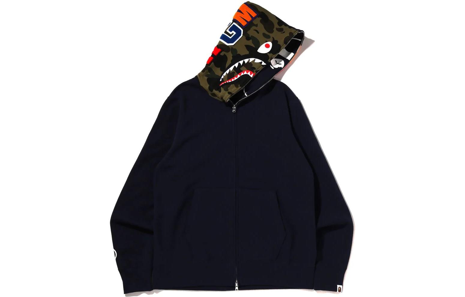 BAPE Bape Crazy Face Shark Full Zip Hoodie Unisex 1I80-115-010 圖 11