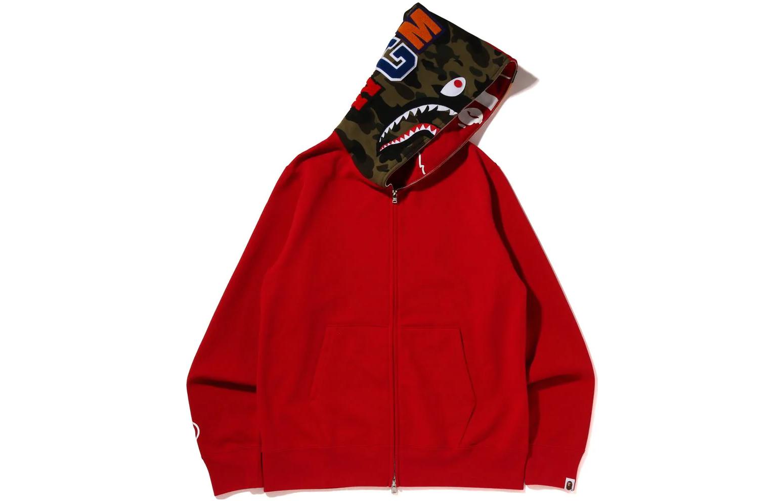 BAPE Bape Crazy Face Shark Full Zip Hoodie Unisex 1I80-115-010 圖 2