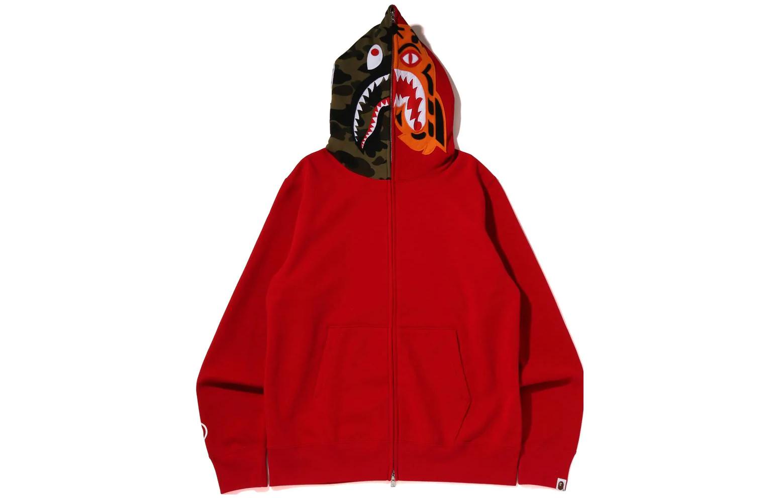 BAPE Bape Crazy Face Shark Full Zip Hoodie Unisex 1I80-115-010 圖 4
