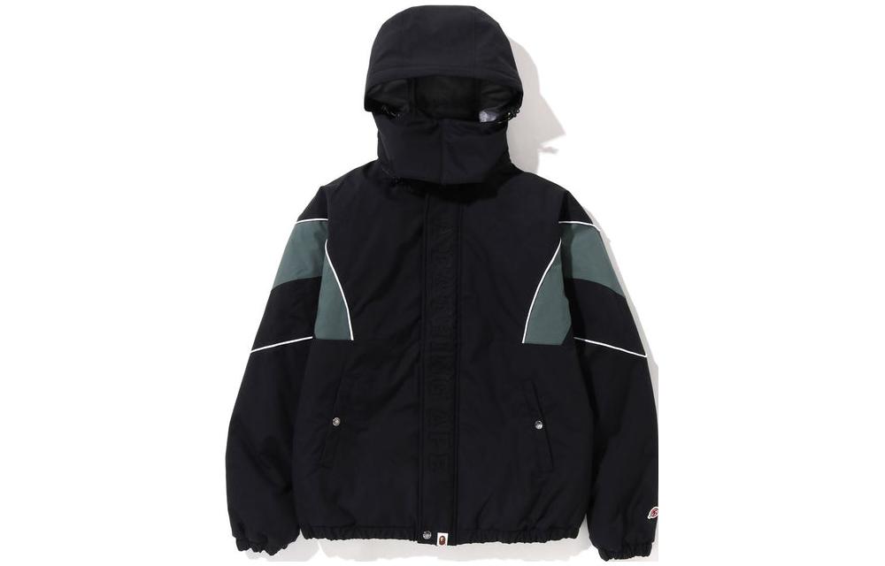 BAPE BAPE Football Jacket with Removable Hood and Back Logo Print Coat 1J30-141-003