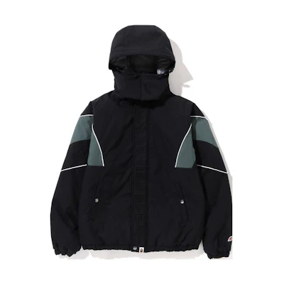 BAPE BAPE Football Jacket with Removable Hood and Back Logo Print Coat 1J30-141-003
