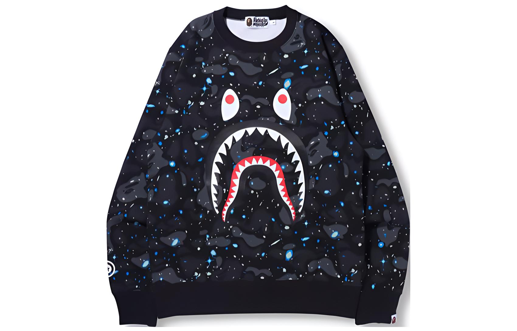 BAPE BAPE Logo All-Over Print Star Pattern Crewneck Sweatshirt 0ZXSWM113003H