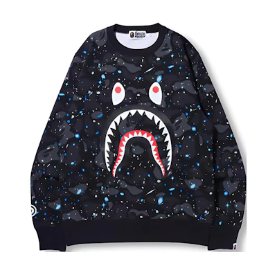 BAPE BAPE Logo All-Over Print Star Pattern Crewneck Sweatshirt 0ZXSWM113003H