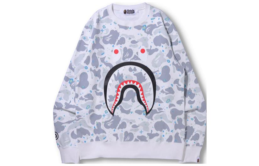 Shop BAPE 全版星星圖案Logo圓領衛衣 0ZXSWM113003H