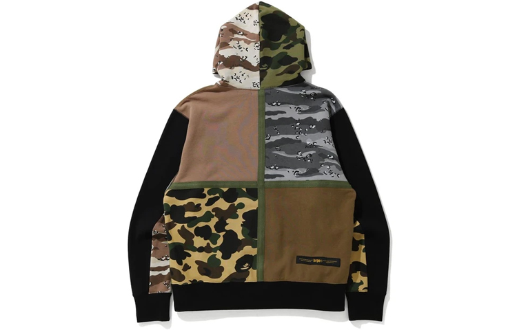 BAPE BAPE Loose Fit Pullover Hoodie with Patchwork Camo Design 1H30-114-007 圖 3