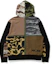 Lookbook BAPE パッチワーク迷彩デザイン ルーズフィット プルオーバーフーディー 1H30-114-007