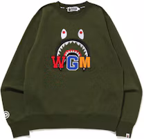 Order BAPE 鯊魚刺繡圓領長袖衛衣 1I80-113-013