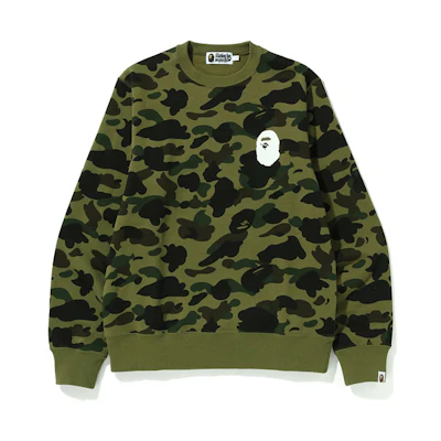 BAPE BAPE SS22 Camo Ape Head Print Crewneck Sweatshirt 0ZXSWM113011H