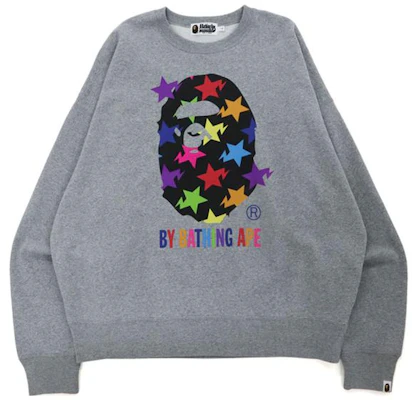 BAPE迷彩猿頭寬鬆版星星印花圓領長袖男士衛衣 1H70-113-009 Lookbook BAPE迷彩猿頭寬鬆版星星印花圓領長袖男士衛衣 1H70-113-009