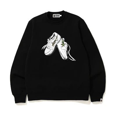 BAPE Bape STA Sneaker Print Crewneck Sweatshirt Unisex 1G20-113-003