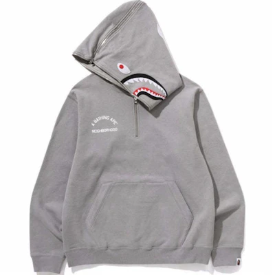 BAPE x NEIGHBORHOOD SS25 Dual-Skull Shark Hoodie Unisex Kolaborasi 0ZXSWM115907N Details for BAPE x NEIGHBORHOOD SS25 Dual-Skull Shark Hoodie Unisex Kolaborasi 0ZXSWM115907N