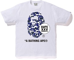 Bape Bapecom XXV Ape Head Tee White Bape Bapecom XXV Ape Head Tee White