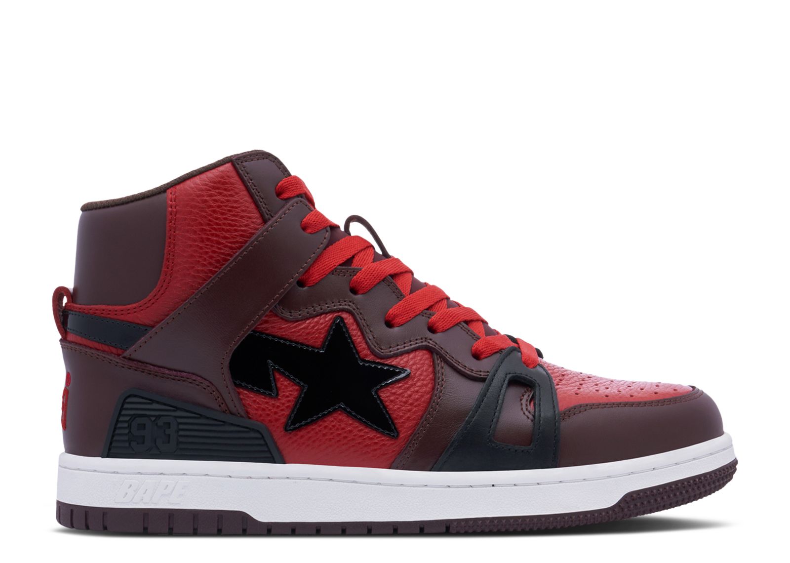 BAPE Bapesta 93 Hi 'Bright Rose' 1J30191019-RED