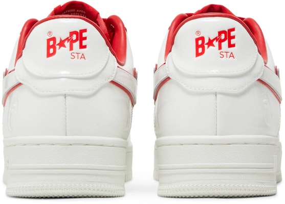 BAPE Bapesta #8 M1 'Blanco Rojo'. 1J30191017-RD Details for BAPE Bapesta #8 M1 'Blanco Rojo'. 1J30191017-RD