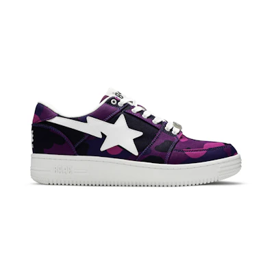 BAPE Bapesta Canvas Low 'Purple Camo'