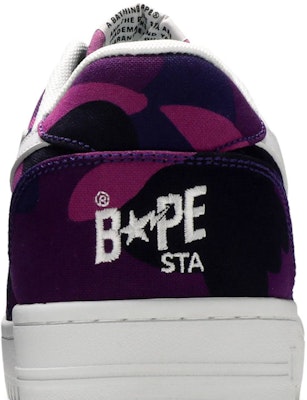 BAPE Bapesta Canvas Low 'Camo Ungu' 1E80191002-PRPL Sizing BAPE Bapesta Canvas Low 'Camo Ungu' 1E80191002-PRPL
