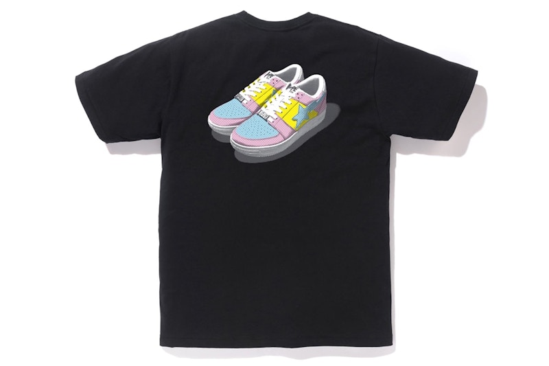 BAPE Bapesta Color Tee Black/Pink 圖 2